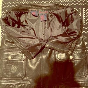 Ralph Lauren soft leather skirt.